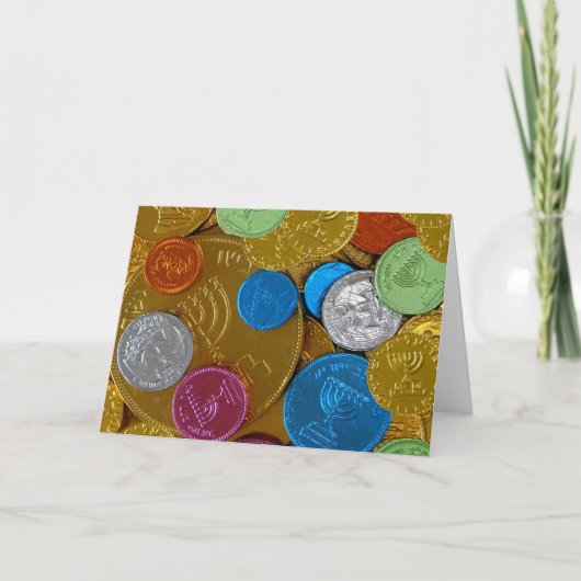 Cartes Pour Fêtes Annuelles Chanukah Gelt (Devant)