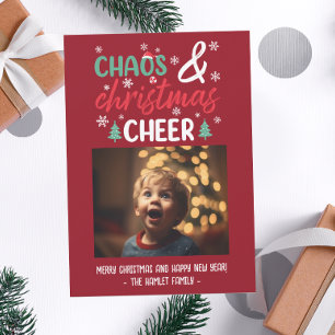 Cartes Pour Fêtes Annuelles Chaos amusant et fête de Noël