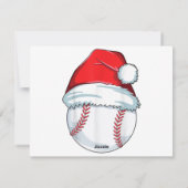 Cartes Pour Fêtes Annuelles Chapeau de baseball de Noël Santa Ball Enfants Gar (Dos)