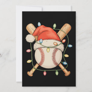 Cartes Pour Fêtes Annuelles Chapeau de Noël de baseball Santa Fêtes de fin d'a