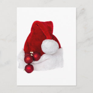 Cartes Pour Fêtes Annuelles Chapeau de Noël de Santa Claus en rouge