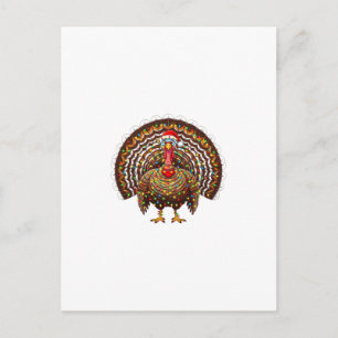 Cartes Pour Fêtes Annuelles Chapeau de Père Noël dinde Lumières de Noël Joyeux