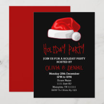 Chapeau de Père Noël rouge Noël noir