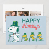 Cartes Pour Fêtes Annuelles Chapeau melon de Snoopy Candy au poivre mentholé (Devant / Derrière)