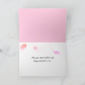 Cartes Pour Fêtes Annuelles Chapeau rose d'anniversaire et marguerites (Intérieur)