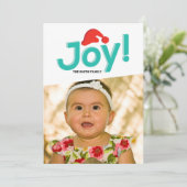 Cartes Pour Fêtes Annuelles chapeau santa & joie (Debout devant)