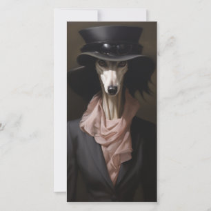 Cartes Pour Fêtes Annuelles Chapeau supérieur Lady Saluki
