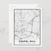 Cartes Pour Fêtes Annuelles Chapel Hill Map (Devant / Derrière)