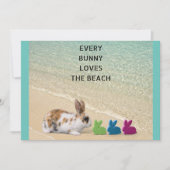 Cartes Pour Fêtes Annuelles Chaque Bunny aime la plage Pâques de Floride (Devant)