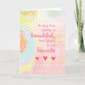 Cartes Pour Fêtes Annuelles Chaque Histoire D'Amour Est Belle (Devant)