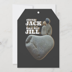 Cartes Pour Fêtes Annuelles Chaque Jack a son Jill - Love Rules Stone Art