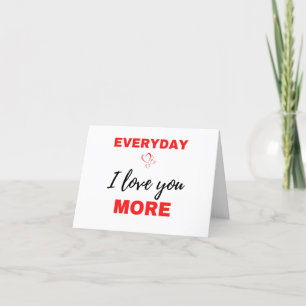 Cartes Pour Fêtes Annuelles Chaque jour je t'aime plus Black