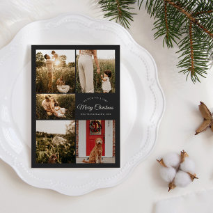 Cartes Pour Fêtes Annuelles Charbon très joyeux Noël Cinq photos Collage