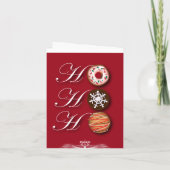 Cartes Pour Fêtes Annuelles Charcuterie beignets de Noël de beignets HoHoHo (Dos)
