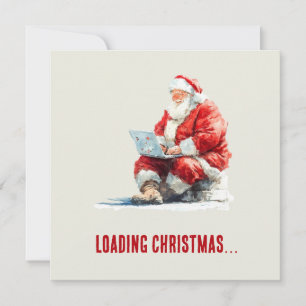 Cartes Pour Fêtes Annuelles Chargement Noël amusant Père Noël Design