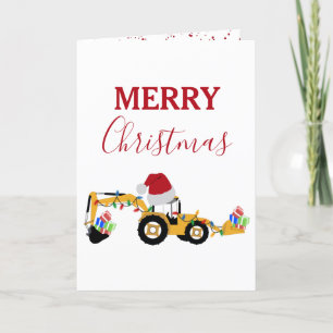 Cartes Pour Fêtes Annuelles Chariot de Noël Construction Camion Noël