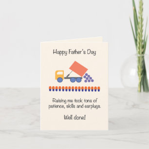 Cartes Pour Fêtes Annuelles Chariot de Papa drôle et mignon pour la Fête des P