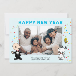 Cartes Pour Fêtes Annuelles Charlie Brown, Snoopy & Woodstock Bonne année