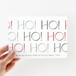 Cartes Pour Fêtes Annuelles CHARLIE Red Green Fun Ho Ho Ho Famille Noël<br><div class="desc">CHARLIE Red Green Fun Ho Ho Ho Carte de Noël familiale. Personnalisez l'avant de la carte avec votre nom de famille et l'année. Personnalisez le dos avec un accueil de vacances ou des nouvelles de famille en option,  et votre nom de famille.</div>