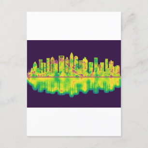 Cartes Pour Fêtes Annuelles Charlotte North Carolina Skyline