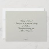 Cartes Pour Fêtes Annuelles Charmant Noël avec animaux Noël (Dos)