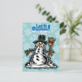 Cartes Pour Fêtes Annuelles Charmant Snowman (Debout devant)