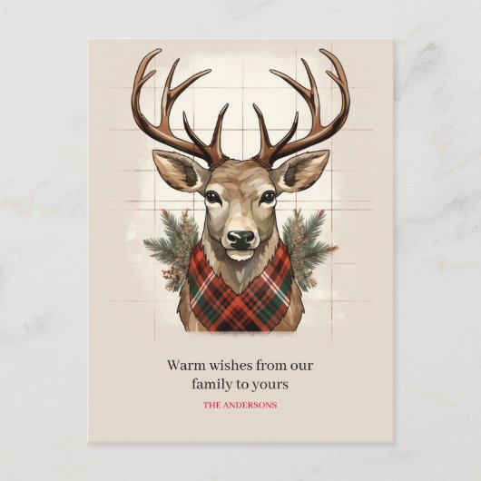 Cartes Pour Fêtes Annuelles Charme rustique Treashouse Treasures with Plaid De (Devant)