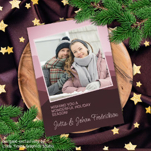 Cartes Pour Fêtes Annuelles Charming Blush Pink Joyeuses Fêtes Abstraits