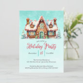 Cartes Pour Fêtes Annuelles Charming Gingbread House Fête de vacances (Debout devant)