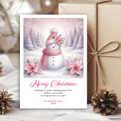 Cartes Pour Fêtes Annuelles Charming Pinkmas Editable Winter Scene Christmas