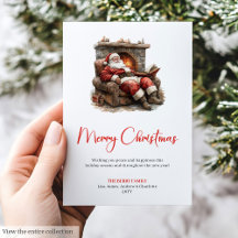 Charming Santa Claus Custom Editable Holiday Card