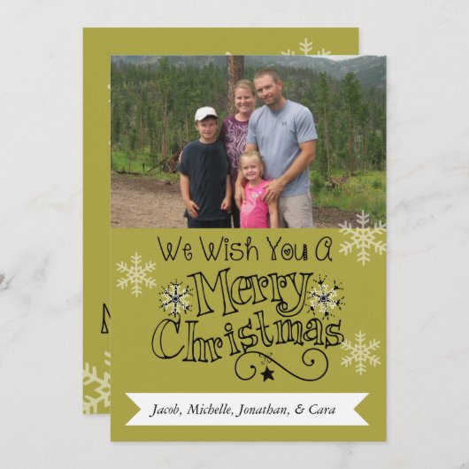 Cartes Pour Fêtes Annuelles Chartreuse Joyeux Noël Photo Holiday Card (Devant / Derrière)