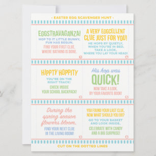 Cartes Pour Fêtes Annuelles Chasse au trésor à matin de Pâques