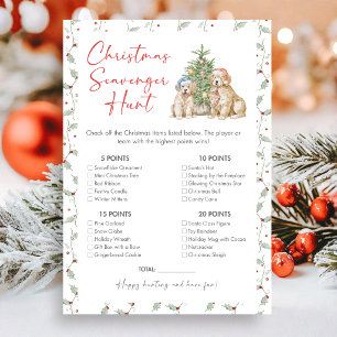 Cartes Pour Fêtes Annuelles Chasse au trésor de Noël Jeu de Noël
