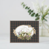 Cartes Pour Fêtes Annuelles Chasse Chisholm Tartan écossais moderne Pâques (Debout devant)