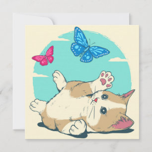 Cartes Pour Fêtes Annuelles Chat