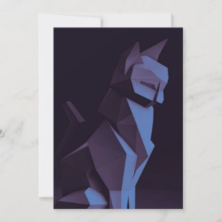Cartes Pour Fêtes Annuelles Chat Abstrait foncé