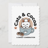 Cartes Pour Fêtes Annuelles Chat adorable en Mug Conception de vacances - Chat (Devant)