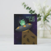 Cartes Pour Fêtes Annuelles Chat Alien (Debout devant)