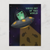 Cartes Pour Fêtes Annuelles Chat Alien (Devant)