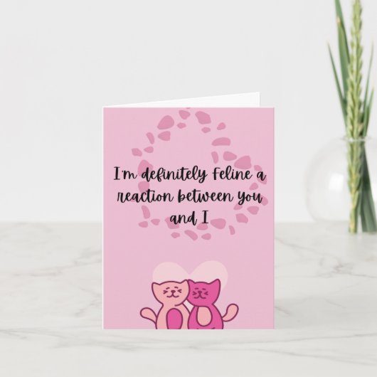 Cartes Pour Fêtes Annuelles Chat amusant Valentine's Day Folded Holiday Card (Devant)