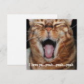 Cartes Pour Fêtes Annuelles Chat Bengal chantant anniversaire Saint Valentin f (Devant / Derrière)