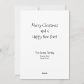 Cartes Pour Fêtes Annuelles Chat blanc mignon Pékin sur les cadeaux de Noël (Dos)