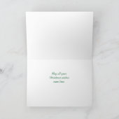 Cartes Pour Fêtes Annuelles Chat blanc sur l'arrière - plan rouge (Intérieur)