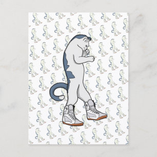 Cartes Pour Fêtes Annuelles Chat Boxeur Urbain en Combattant de Marche en Bask