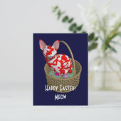 Cartes Pour Fêtes Annuelles Chat Bunny de Pâques (Debout devant)