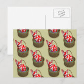 Cartes Pour Fêtes Annuelles Chat Bunny de Pâques (Devant / Derrière)