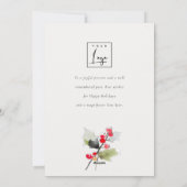 Cartes Pour Fêtes Annuelles Chat cadeau de Noël Cute Meowy Logo d'entreprise (Dos)