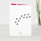 Cartes Pour Fêtes Annuelles Chat Chanter Humour Chanson Red Christmas Card (Dos)