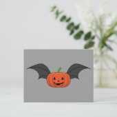 Cartes Pour Fêtes Annuelles Chat Citrouille d'Halloween (Debout devant)